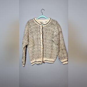 Chibcha Artesania Cardigan Sweater 100% Wool Made In Ecuador Size S /  M